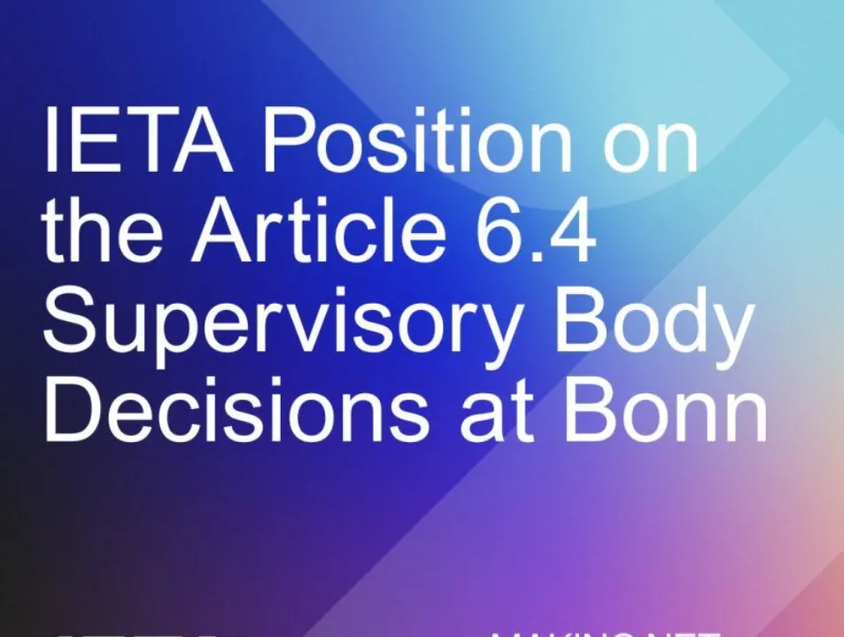 IETA position on the Article 6.4 Supervisory Body decision at Bonn
