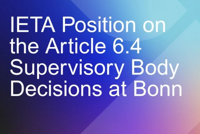 IETA position on the Article 6.4 Supervisory Body decision at Bonn