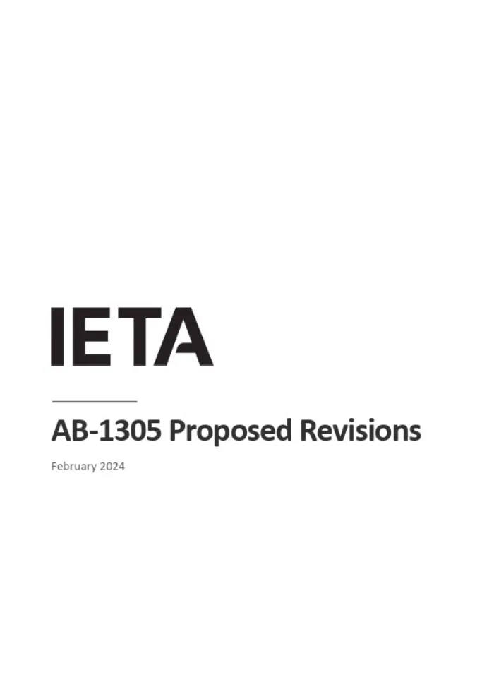 AB 1305 Proposed Revisions Submission - Feb 2024